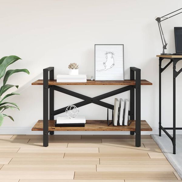 vidaXL Estante Madeira Antiga 100 x 33,5 x 64 cm Madeira processada