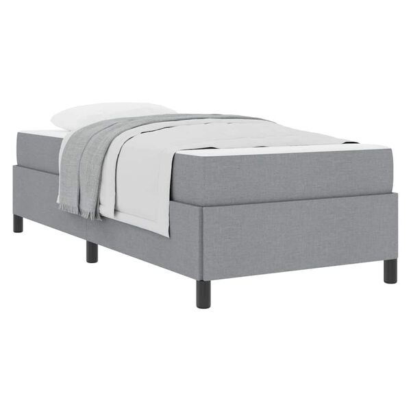 vidaXL Cama Box Cinzento-claro 90 x 190 cm tecido