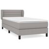 vidaXL Cama com molas/colch&atilde;o 80x200 cm tecido cinza-claro