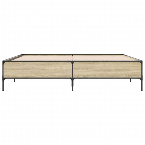 vidaXL Estrutura de cama 180x200 cm derivados madeira/metal