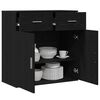 vidaXL Buffet Carvalho Preto 78 x 38 x 80 cm Madeira processada