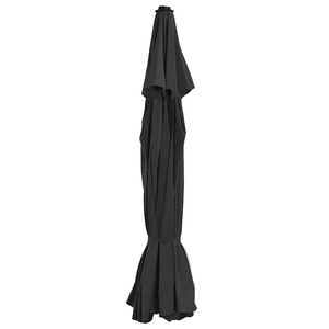 vidaXL Tecido de substitui&ccedil;&atilde;o p/ guarda-sol exterior 515 cm preto