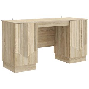 vidaXL Mesa Carvalho Sonoma 142,5 x 50 x 75 cm Derivados de Madeira