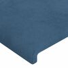 vidaXL Estrutura de cama sem colch&atilde;o 140x190 cm veludo azul-escuro