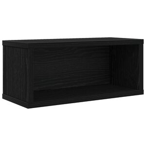 vidaXL Suporte para CDs Carvalho Preto 40 x 17 x 17 cm
