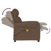 vidaXL Poltrona de massagens reclin&aacute;vel tecido castanho