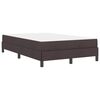 vidaXL Cama Box com colch&atilde;o Marrom Escuro 120 x 200 cm tecido