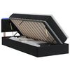 vidaXL Cama de Armazenamento LED com Colch&atilde;o Preto 100 x 200 cm Veludo