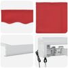 vidaXL Toldo Retr&aacute;til Vermelho 400 &times; 300 cm Tecido e Metal