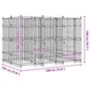 vidaXL Canil de exterior 5,53 m&sup2; a&ccedil;o