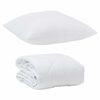vidaXL Edredom de Ver&atilde;o Simples 2 pcs Branco Microfibra