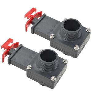 vidaXL V&aacute;lvula de regula&ccedil;&atilde;o para piscina 2 pcs 38 mm