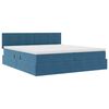 vidaXL Cama com Armazenamento com colch&atilde;o Azul Escuro 100 x 200 cm