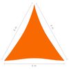 vidaXL Para-sol estilo vela tecido oxford triangular 6x6x6 m laranja