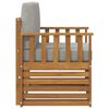 vidaXL Conjunto de Sof&aacute;s para Exterior Natural 71 x 63 x 73 cm