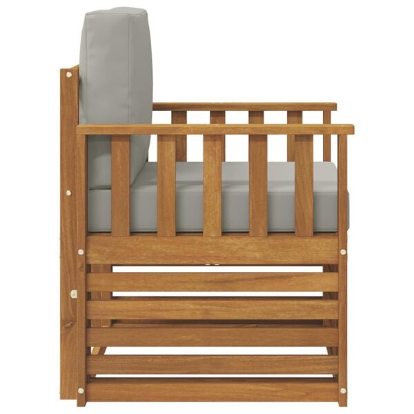 vidaXL Conjunto de Sof&aacute;s para Exterior Natural 71 x 63 x 73 cm