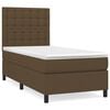 vidaXL Cama com molas/colch&atilde;o 80x200 cm tecido castanho-escuro