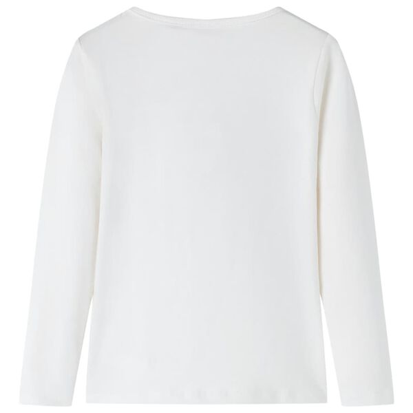 T-shirt de manga comprida para crian&ccedil;a cor cru 128