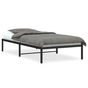 vidaXL Estrutura de cama 100x190 cm metal preto