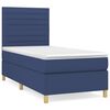 vidaXL Cama com molas/colch&atilde;o 80x200 cm tecido azul