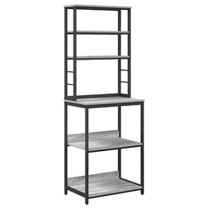 vidaXL Prateleira de Cozinha 5 n&iacute;veis 60 x 40 x 168 cm Cinza Sonoma