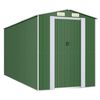 vidaXL Abrigo de jardim 192x440x223 cm a&ccedil;o galvanizado verde