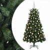 vidaXL &Aacute;rvore de Natal artificial com ramos articulados e bolas 150 cm