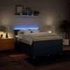 vidaXL Cama com molas/colch&atilde;o 140x190 cm tecido azul