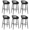 vidaXL 7 pcs conjunto de bar branco e preto
