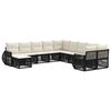 vidaXL Conjunto de Sof&aacute; de Jardim 11 unid. Preto vime PE