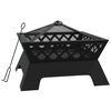 vidaXL Braseira com ati&ccedil;ador 50 cm XXL a&ccedil;o