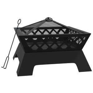 vidaXL Braseira com ati&ccedil;ador 50 cm XXL a&ccedil;o
