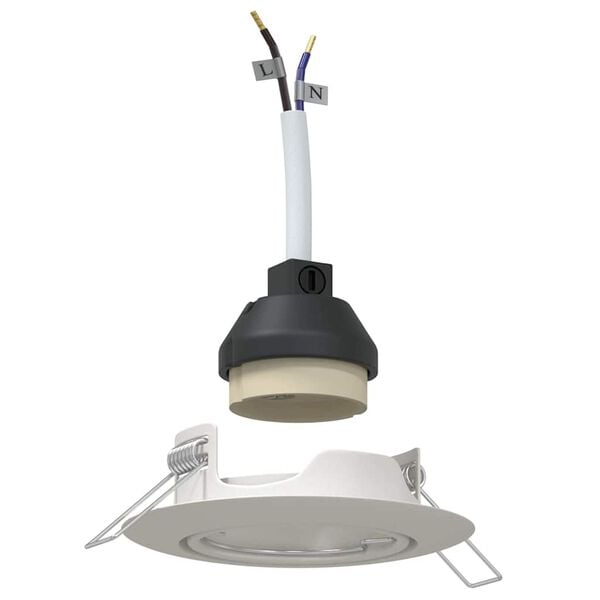 vidaXL Holofote 24 pcs Branco 9 x 9 x 2.5 cm Metal