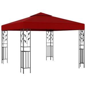 vidaXL Gazebo 3x3 m vermelho tinto