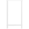vidaXL P&eacute;s para mesa de bar , 2 pe&ccedil;as, 60x (100-101) cm, branco, a&ccedil;o