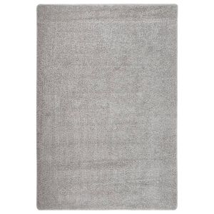 vidaXL Tapete shaggy 120x170 cm antiderrapante cinzento-claro