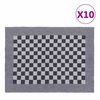 vidaXL Panos de cozinha 10 pcs 50x70 cm algod&atilde;o azul e branco