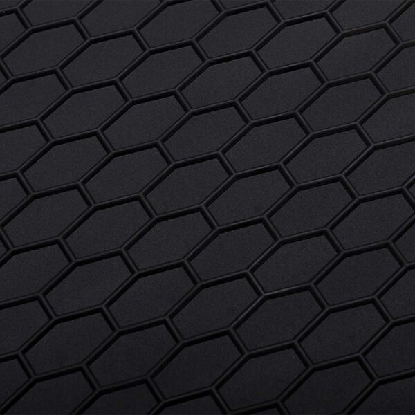 vidaXL Tapete de carro Preto Borracha