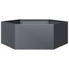 vidaXL Vaso/floreira de jardim hexagonal 138x120x45 cm a&ccedil;o antracite