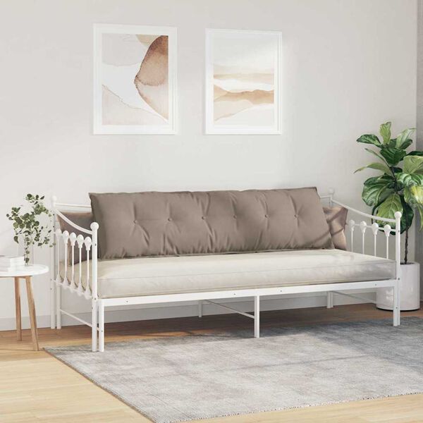 vidaXL Travesseiro para Costas Cinzento-acastanhado 180 x 50 cm