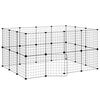 vidaXL Gaiola p/ animais de 28 pain&eacute;is c/ porta 35x35 cm a&ccedil;o preto