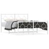 vidaXL Estrutura de cama com cabeceira e p&eacute;s 140x190 cm metal branco