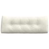 vidaXL Travesseiro para Costas Creme 120 x 24 x 50 cm Veludo