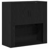 vidaXL Highboard Carvalho preto 80 x 33 x 150 cm Madeira processada