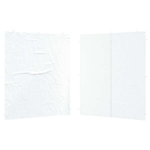 vidaXL Lateral de Tenda para Festa 2 pcs Branco 200 x 195 cm PE e A&ccedil;o