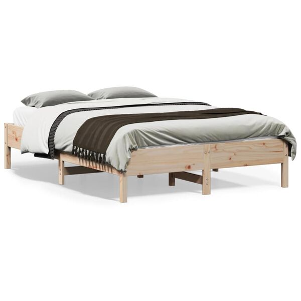 vidaXL Cama sem colch&atilde;o 120x190 cm madeira de pinho maci&ccedil;a