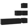 vidaXL Conjunto de m&oacute;vel de TV 6 pcs 60 x 30 x 30 cm Carvalho Preto