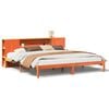 vidaXL Cama com estante sem colch&atilde;o 180x200 cm pinho maci&ccedil;o