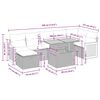 vidaXL 8 pcs conjunto sof&aacute;s jardim almofad&otilde;es vime PE/ac&aacute;cia cinzento