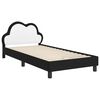 vidaXL Estrutura de Cama Infantil com Cabeceira Preto 90 x 190 cm PU